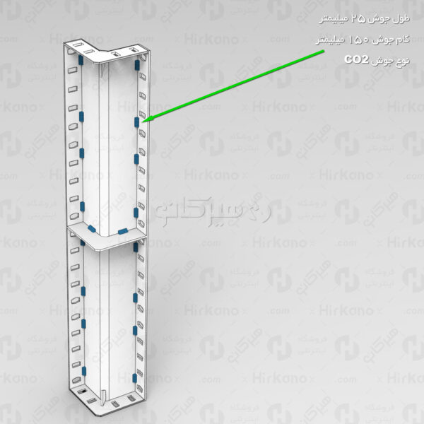 طراحی فنی قالب کنج بیرونی 5 × 10 × 100