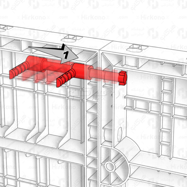 نحوه اتصال قالب پلیمیری بتن
