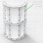 قالب فلزی ستون گرد با قطر 50 سانتیمتر و طول 1 متر