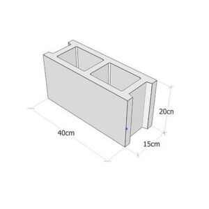 بلوک سبک دوجداره ۱۵*۲۰*۴۰ مانا